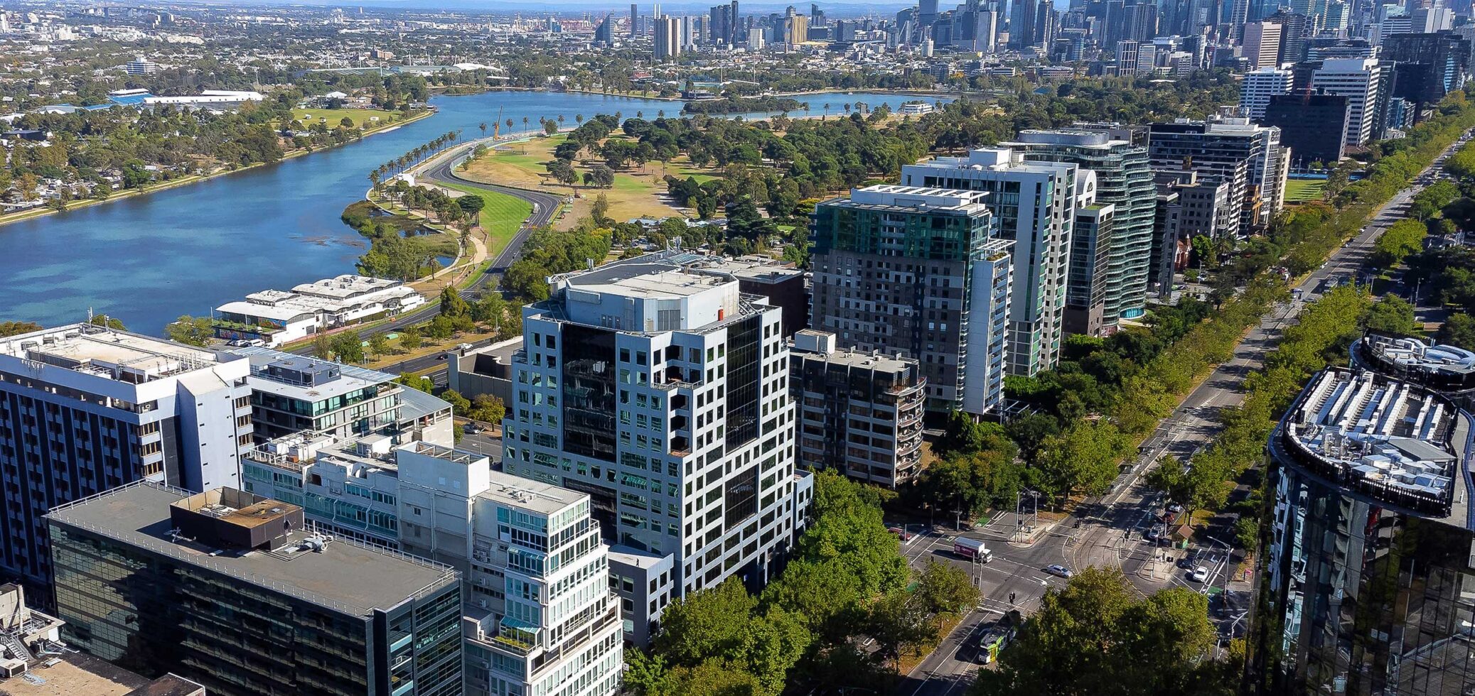 Melbourne City Centre Aerial View
