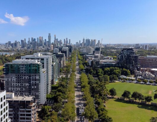 Melbourne City Centre Arial View