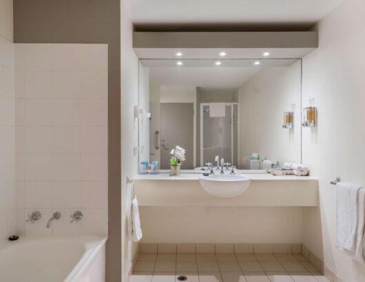 Washroom With Wash Basin and Mirror